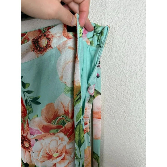 Revamped Women's Flare Pants Size Medium Multicolor Floral Hippie Boho Sheer - Picture 10 of 14